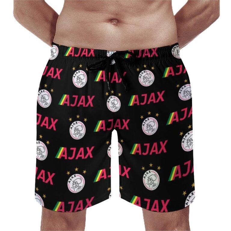 Ajax Staaten Herren Badehose Schnelltrocknende Strandshorts Mit Tasche Kordelzug Shorts