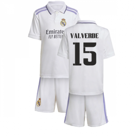 Real Madrid Federico Valverde 15 Heimtrikot Kinder Mini Kit 2022-2023 Real Madrid Federico Valverde 15 Heimtrikot Kinder Mini Kit 2022-2023
