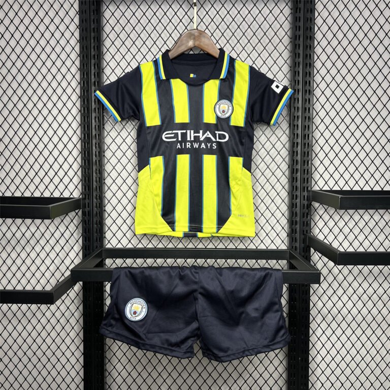 Manchester City Auswärtstrikot Kinder Mini Kit 2024-2025