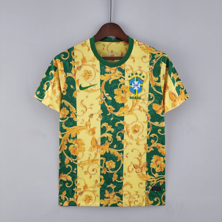 Brasilien Blumen Sonderausgabe Trikot 2022-2023 - Gelb