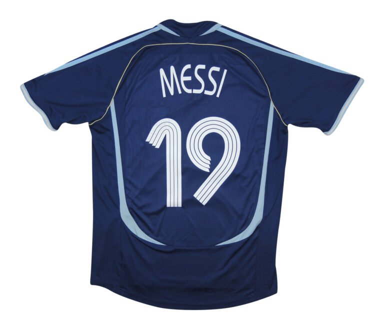 Argentinien Lionel Messi 19 Away Retro Trikot WM 2006