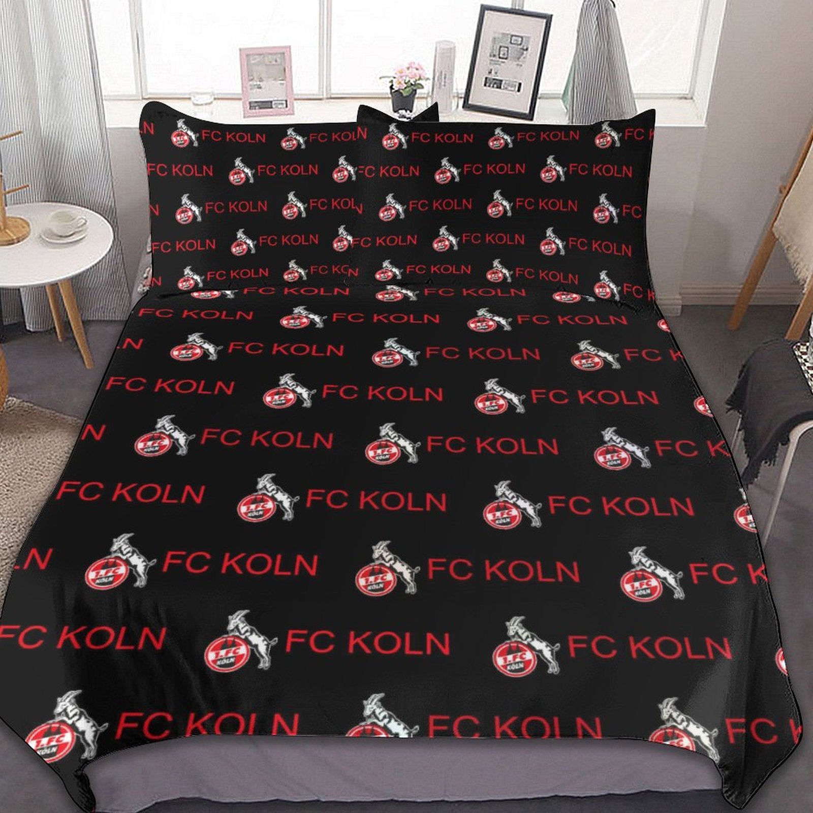 FC Köln Bettwäscheset 3 Stück Kinder Erwachsene Steppdeckenbezug Steppdeckenbezug Multi Size Laken Set FC Köln Bettwäscheset 3 Stück Kinder Erwachsene Steppdeckenbezug Steppdeckenbezug Multi Size Laken Set