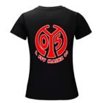 Mainz 05 Damen Kurzarm Rundhals T-Shirt Casual Sommer Tops