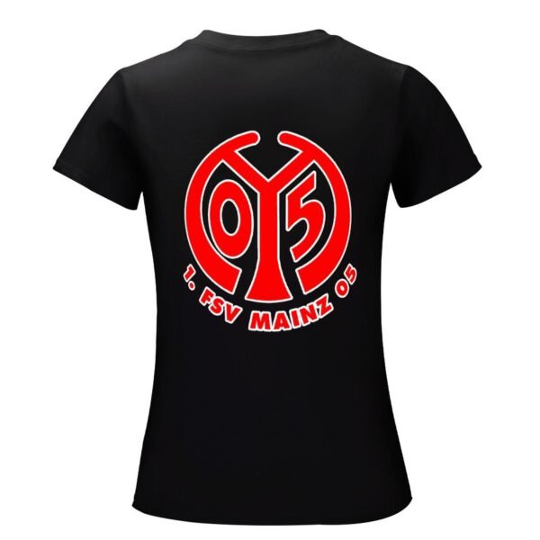 Mainz 05 Damen Kurzarm Rundhals T-Shirt Casual Sommer Tops