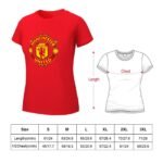 Manchester United Damen Kurzarm Rundhals T-Shirt Casual Sommer Tops