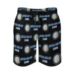 Inter Mailand Herren Badehose Schnelltrocknende Strandshorts Mit Tasche Kordelzug Shorts