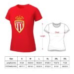 AS Monaco Damen Kurzarm Rundhals T-Shirt Casual Sommer Tops