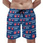 FC Heidenheim Herren Badehose Schnelltrocknende Strandshorts Mit Tasche Kordelzug Shorts