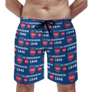 FC Heidenheim Herren Badehose Schnelltrocknende Strandshorts Mit Tasche Kordelzug Shorts