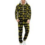 Borussia Dortmund Lässiges Sweatshirt-Set 2 Sätze Kapuzen-Sweatpants
