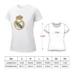Real Madrid Damen Kurzarm Rundhals T-Shirt Casual Sommer Tops