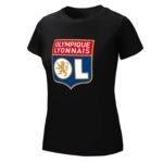 Olympique Lyonnais Damen Kurzarm Rundhals T-Shirt Casual Sommer Tops