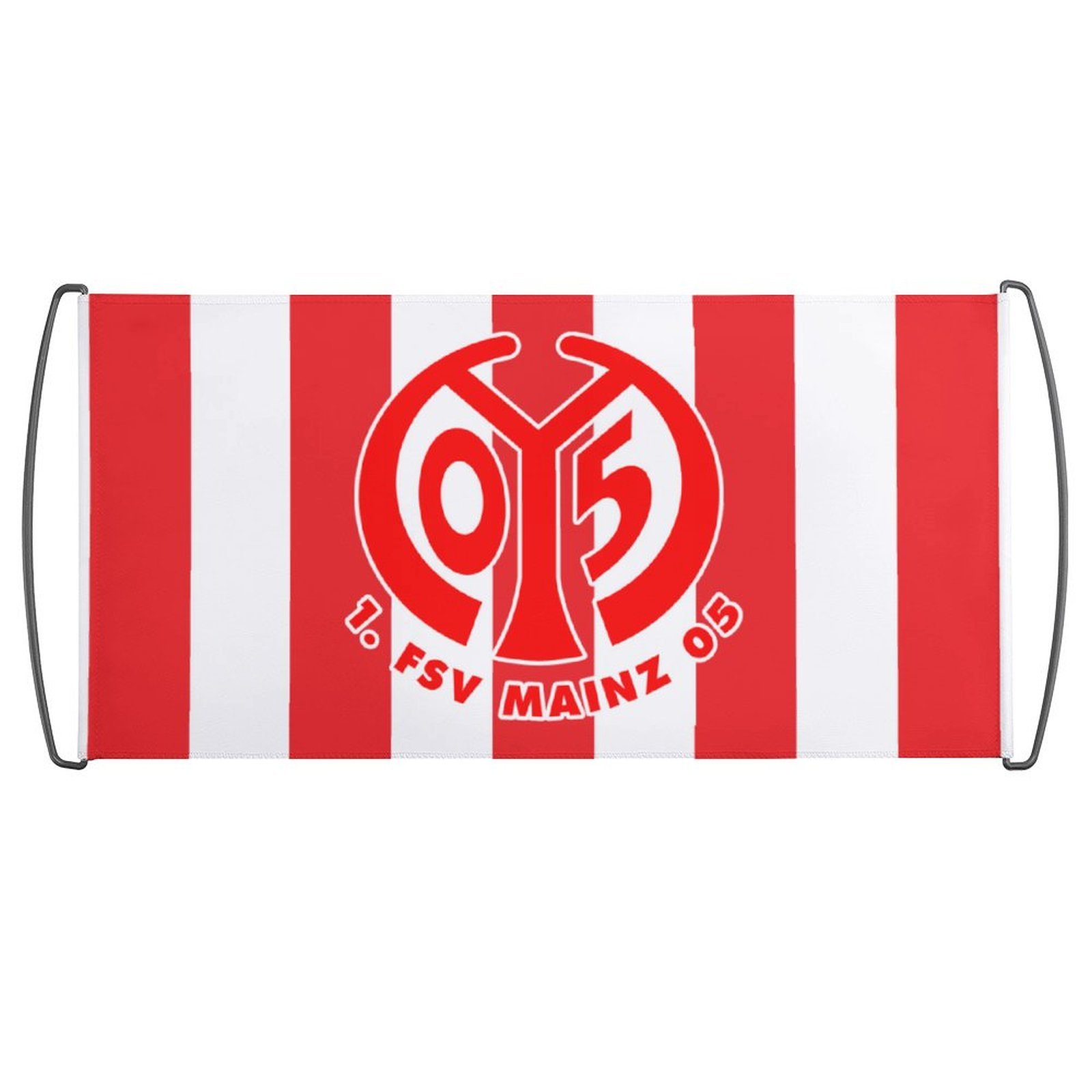FSV Mainz 05 Transparente Beim Fußballspiel, Fans Schwenken Fahnen FSV Mainz 05 Transparente Beim Fußballspiel, Fans Schwenken Fahnen