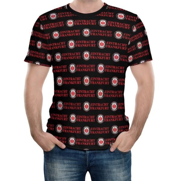 Eintracht Frankfurt Unisex 3D Vollständig Druck Kurzarm T-Shirts Beiläufige Tee Tops