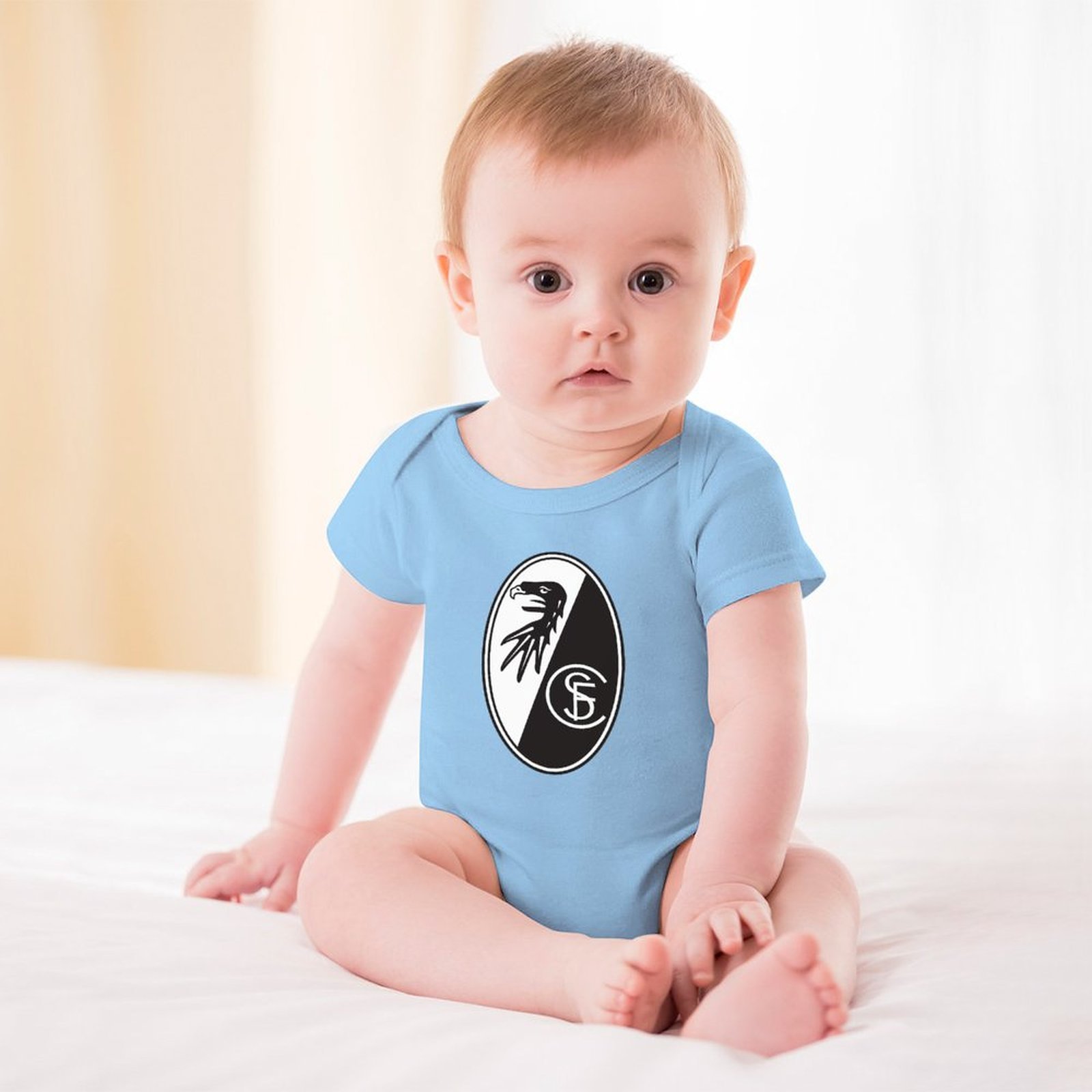 SC Freiburg Baby Bodysuit Strampler Schlafanzug Mit Kurzen Ärmeln SC Freiburg Baby Bodysuit Strampler Schlafanzug Mit Kurzen Ärmeln