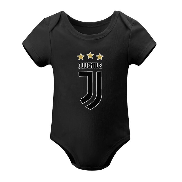 Juventus FC Baby Bodysuit Strampler Schlafanzug Mit Kurzen Ärmeln