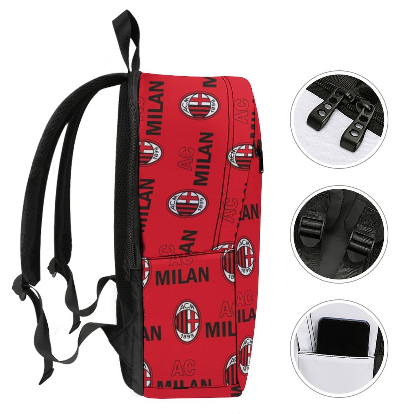 AC Mailand Unisex Backpack Rucksack Outdoor Wanderrucksack AC Mailand Unisex Backpack Rucksack Outdoor Wanderrucksack