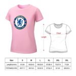 Chelsea FC Damen Kurzarm Rundhals T-Shirt Casual Sommer Tops