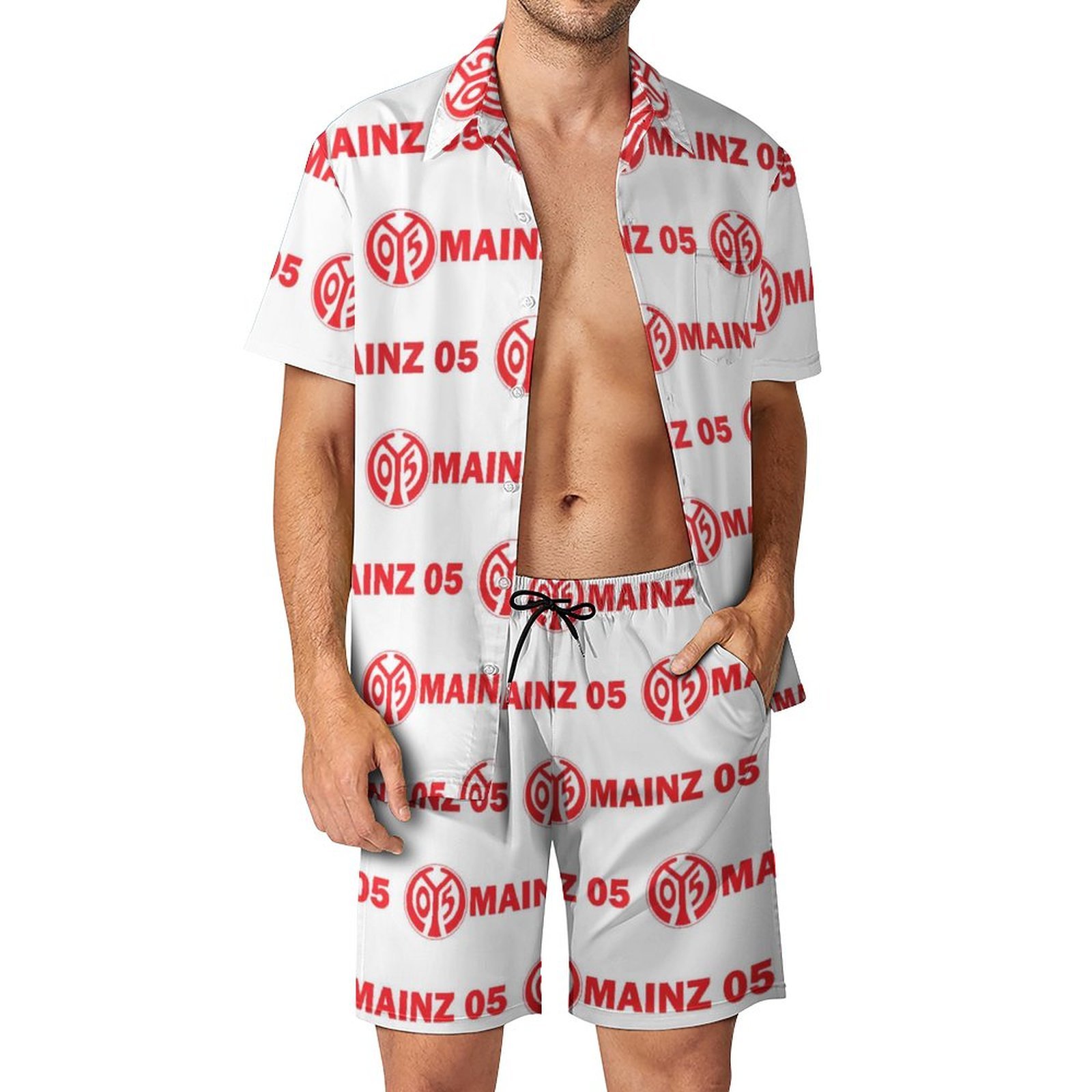 Mainz 05 Lässiges Strandbekleidungsset Kurzärmeliges Hemd Plus Strandhose Mainz 05 Lässiges Strandbekleidungsset Kurzärmeliges Hemd Plus Strandhose