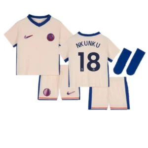 Chelsea Christopher Nkunku 18 Auswärtstrikot Kinder Mini Kit 2024-2025