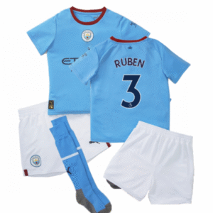 Man City Ruben Dias 3 Heimtrikot Kinder Mini Kit 2022-2023