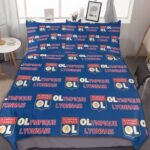 Olympique Lyonnais Bettwäscheset 3 Stück Kinder Erwachsene Steppdeckenbezug Steppdeckenbezug Multi Size Laken Set