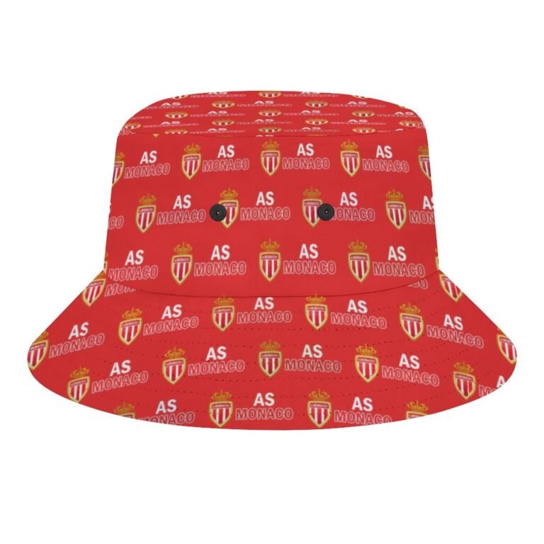AS Monaco Karomuster Sommer Sonnenhut Reversible Bucket Hat