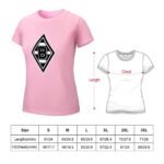 Monchengladbach Damen Kurzarm Rundhals T-Shirt Casual Sommer Tops