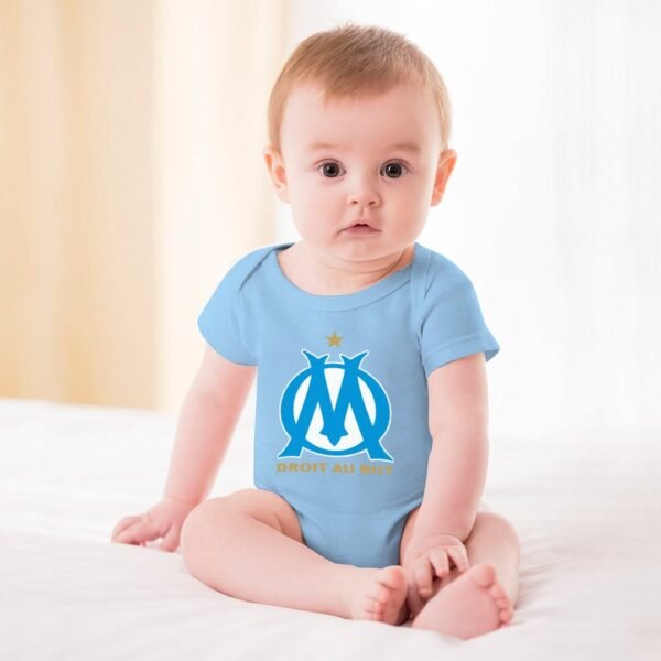 Olympique De Marseille Baby Bodysuit Strampler Schlafanzug Mit Kurzen Ärmeln