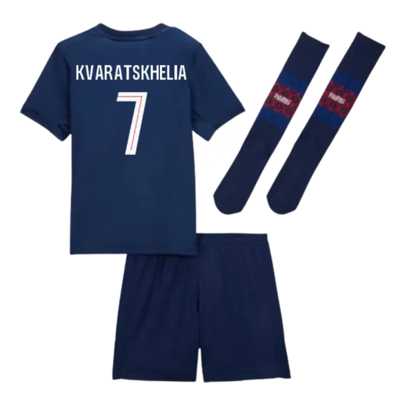 PSG Khvicha Kvaratskhelia 7 Heimtrikot Kinder 2025-2026