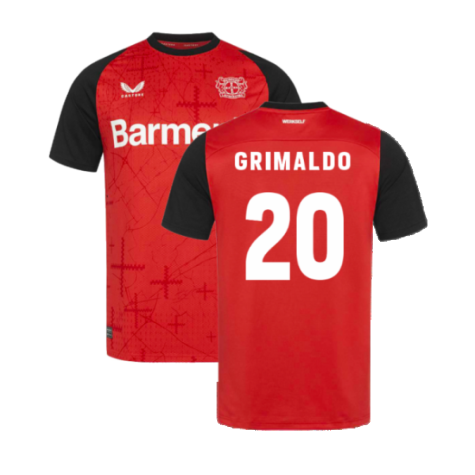 Bayer Leverkusen Alejandro Grimaldo 20 Home Trikot 2024-2025