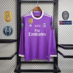 Real Madrid Cristiano Ronaldo 7 Retro Langarm Away Trikot 2016-2017