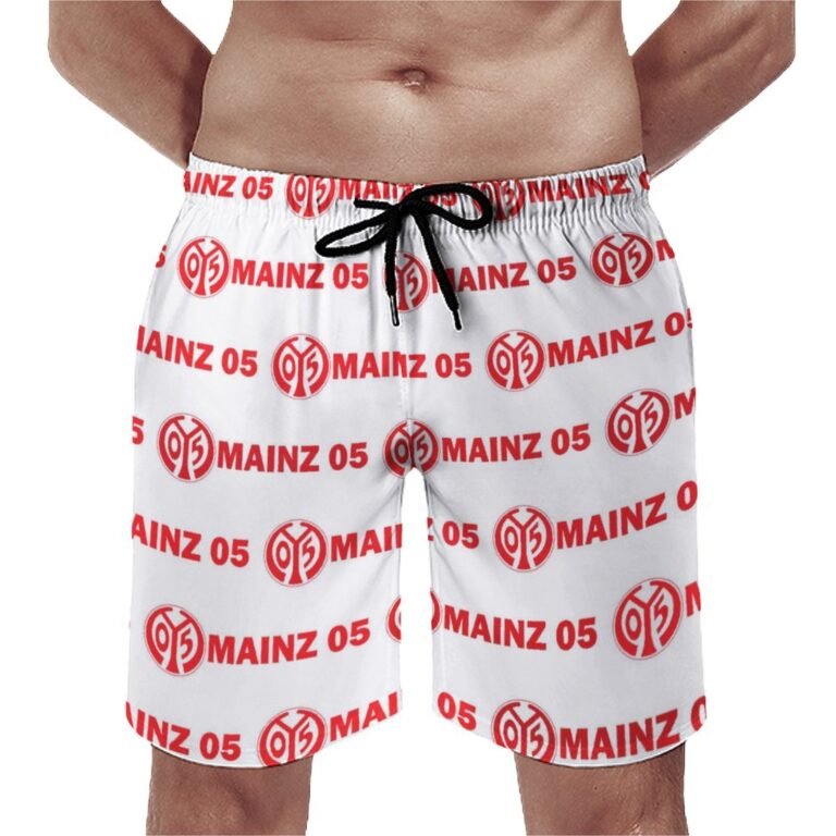 Mainz 05 Herren Badehose Schnelltrocknende Strandshorts Mit Tasche Kordelzug Shorts