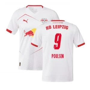 RB Leipzig Yussuf Poulsen 9 Home Trikot 2025-2026