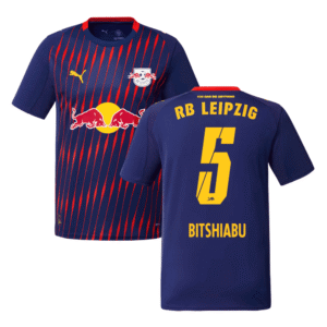 RB Leipzig El Chadaille Bitshiabu 5 Away Trikot 2025-2026
