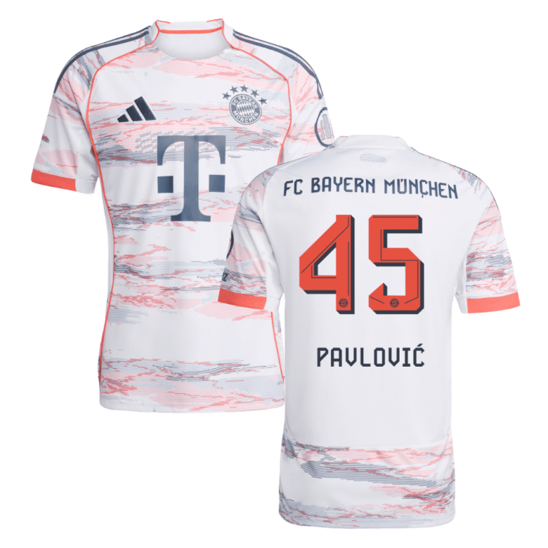 FC Bayern München Aleksandar Pavlović 45 Away Trikot 2025-2026
