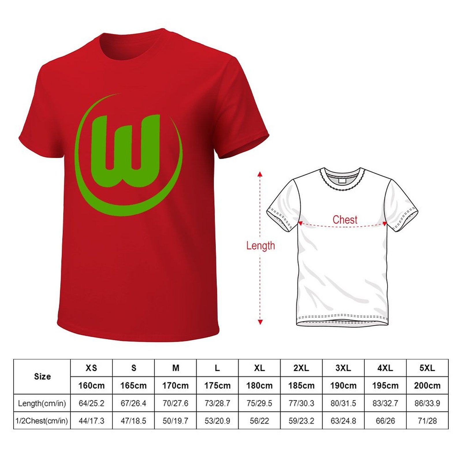VfL Wolfsburg Core Stretch Slim Cneck Gildan Tee T-Shirt Herren VfL Wolfsburg Core Stretch Slim Cneck Gildan Tee T-Shirt Herren