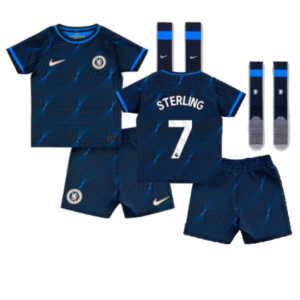 Chelsea FC Raheem Sterling 7 Auswärtstrikot Kinder Mini Kit 2023-2024