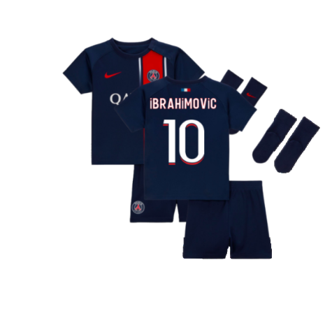 PSG Zlatan Ibrahimovic 10 Heimtrikot Kinder Mini Kit 2023-2024