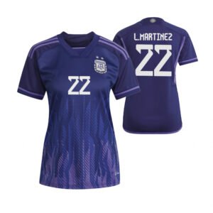 Frauen Argentinien Lautaro Martinez 22 Away Trikot WM 2022