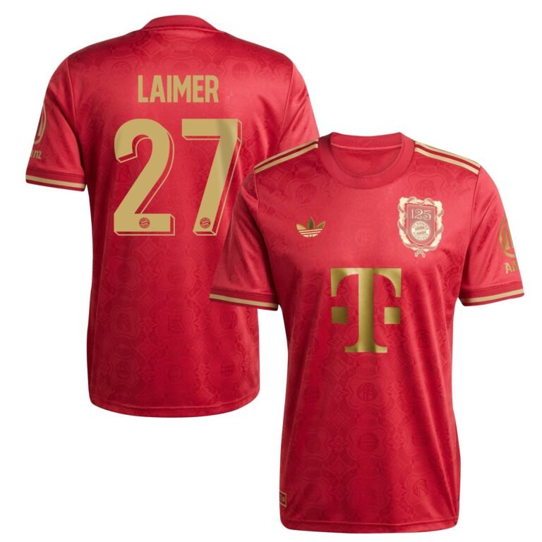 FC Bayern München 125 Jahre Konrad Laimer 27 Jubiläumstrikot 2024-2025