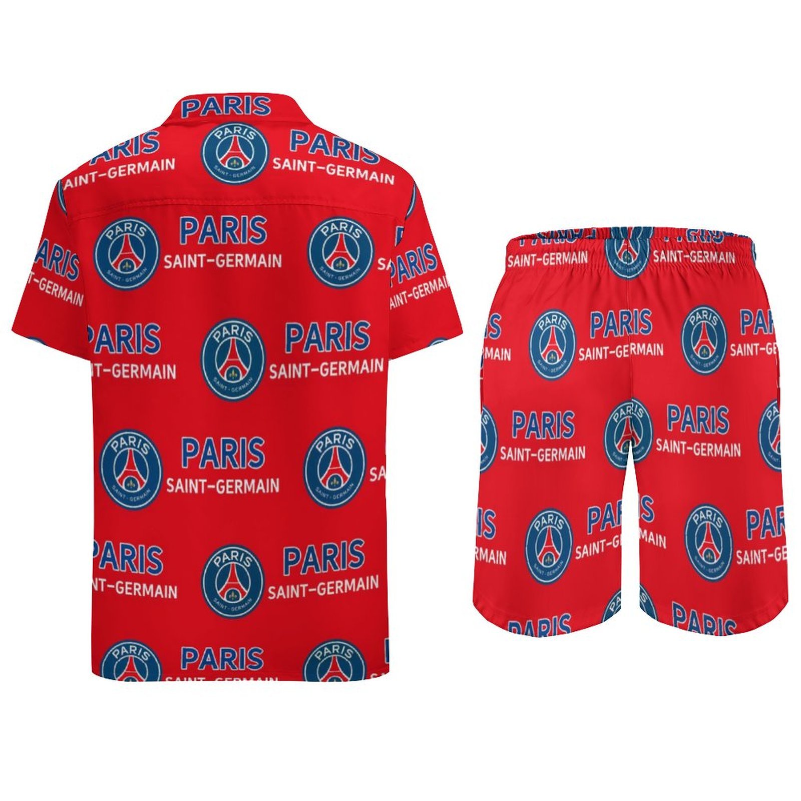 Paris Saint-Germain Lässiges Strandbekleidungsset Kurzärmeliges Hemd Plus Strandhose Paris Saint-Germain Lässiges Strandbekleidungsset Kurzärmeliges Hemd Plus Strandhose