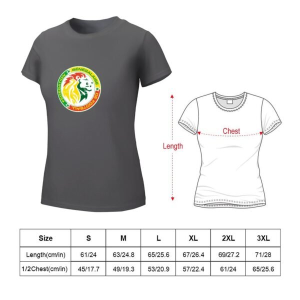 Senegal Damen Kurzarm Rundhals T-Shirt Casual Sommer Tops