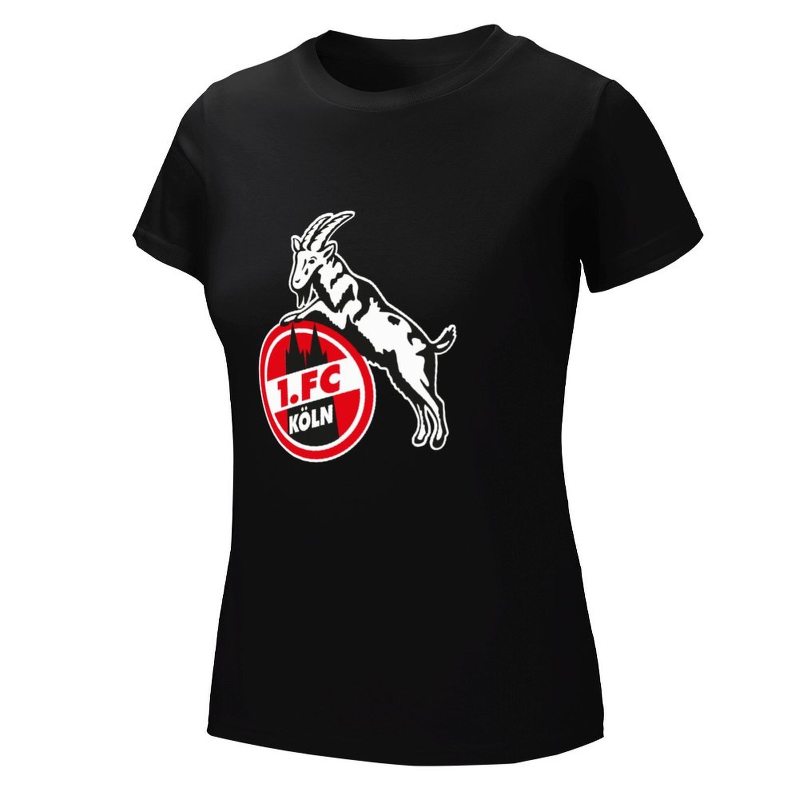 FC Köln Damen Kurzarm Rundhals T-Shirt Casual Sommer Tops FC Köln Damen Kurzarm Rundhals T-Shirt Casual Sommer Tops