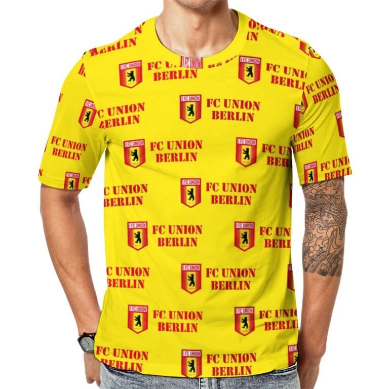 FC Union Berlin Unisex 3D Vollständig Druck Kurzarm T-Shirts Beiläufige Tee Tops