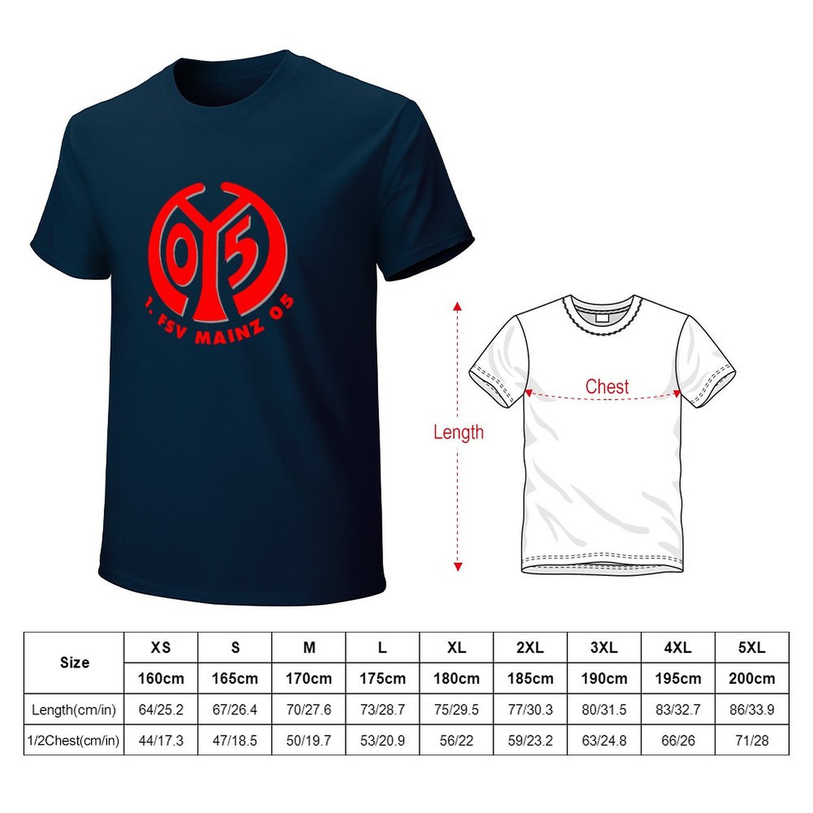 FC Mainz 05 Core Stretch Slim Cneck Gildan Tee T-Shirt Herren FC Mainz 05 Core Stretch Slim Cneck Gildan Tee T-Shirt Herren
