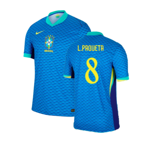 Brasilien Lucas Paquetá 8 Away Trikot 2024-2025