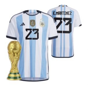 Argentinien Emiliano Martinez 23 Home Trikot WM 2022 Meister ( Mit Patch )