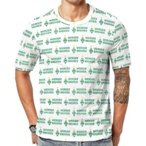 Werder Bremen Unisex 3D Vollständig Druck Kurzarm T-Shirts Beiläufige Tee Tops