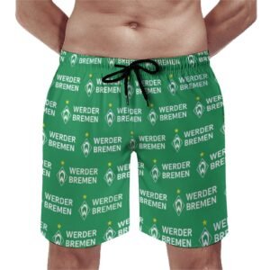 Werder Bremen Herren Badehose Schnelltrocknende Strandshorts Mit Tasche Kordelzug Shorts